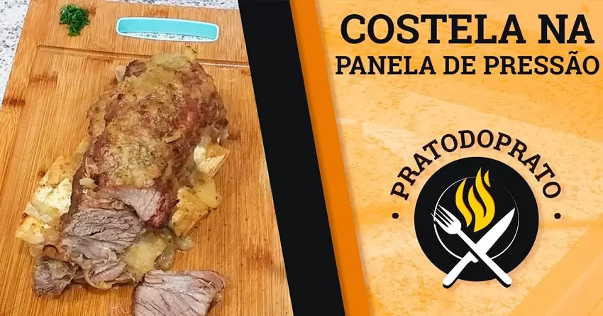 Costela na panela de pressão (com batatas)