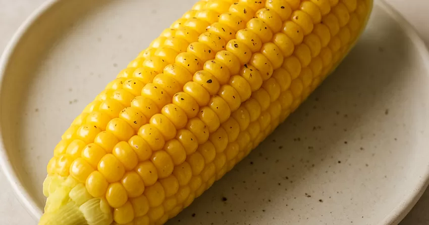 Espiga de milho-verde cozida