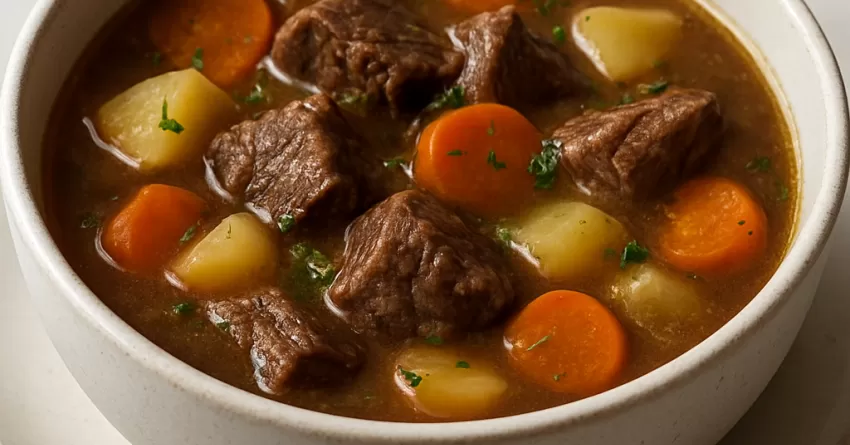Caldo de carne a jato