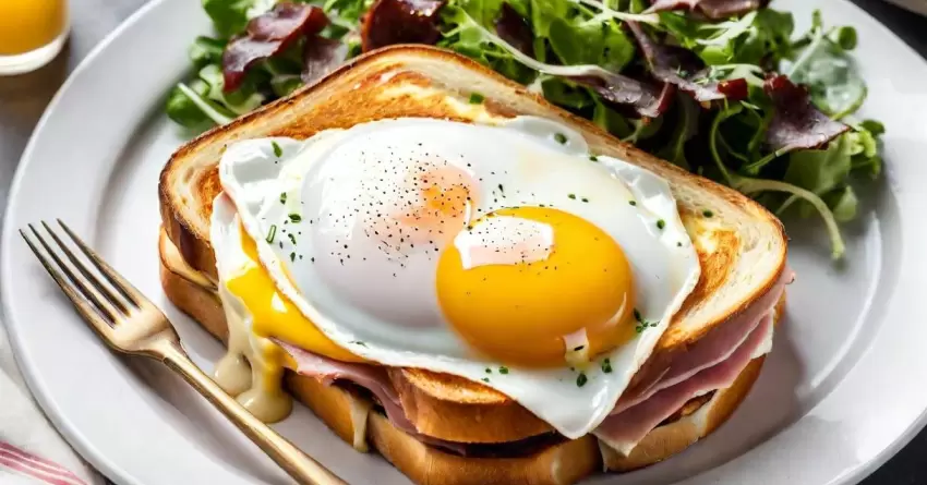 Croque Madame: Clássico Sanduíche Francês com Ovo Frito