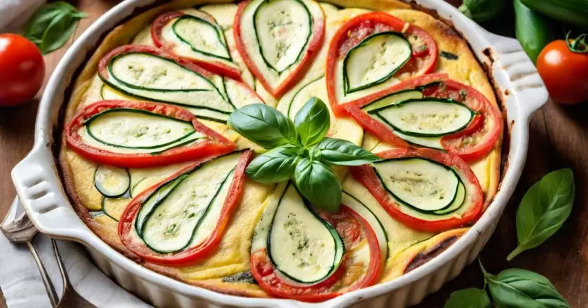 Clafoutis de Abobrinha com Tomate e Queijo Minas: Receita Leve e Saborosa