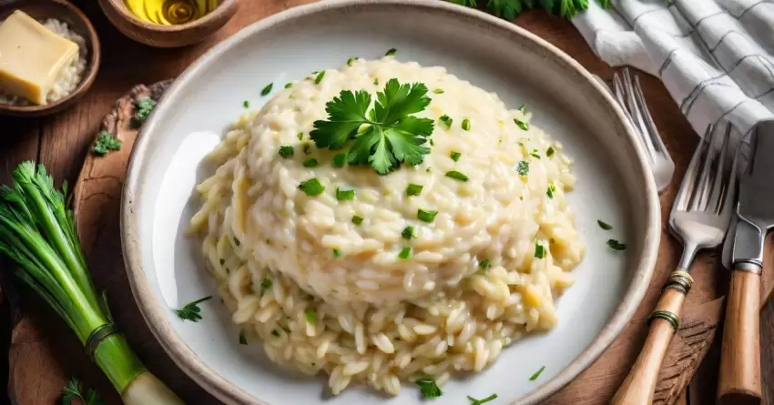 Risoto de Queijo com Alho-Poró Grelhado: Receita Cremosa e Saborosa