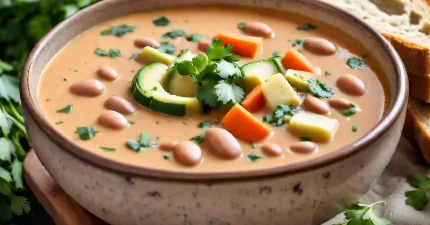 Sopa de feijão cremosa com legumes: receita reconfortante e nutritiva