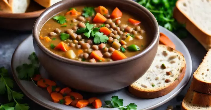 Sopa de lentilha caseira: receita nutritiva e saborosa para o dia a dia