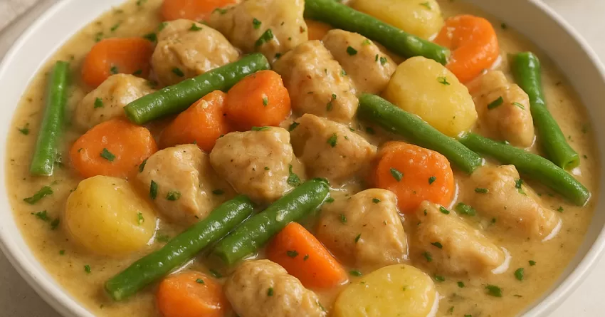 Molho de Frango com Legumes