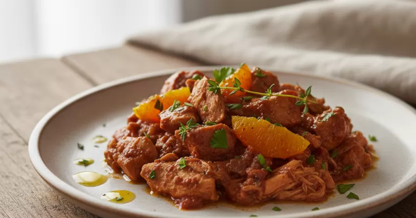 Molho de Carne de Peru com Laranja