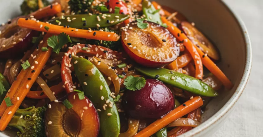 Molho Asiático de Hortaliças com Ameixa