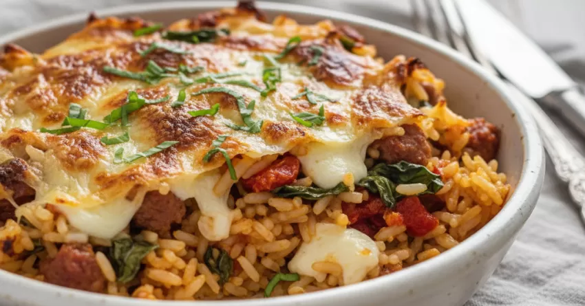 Arroz ao forno italiano