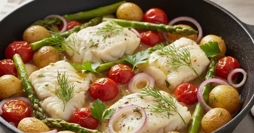 Peixe numa panela só