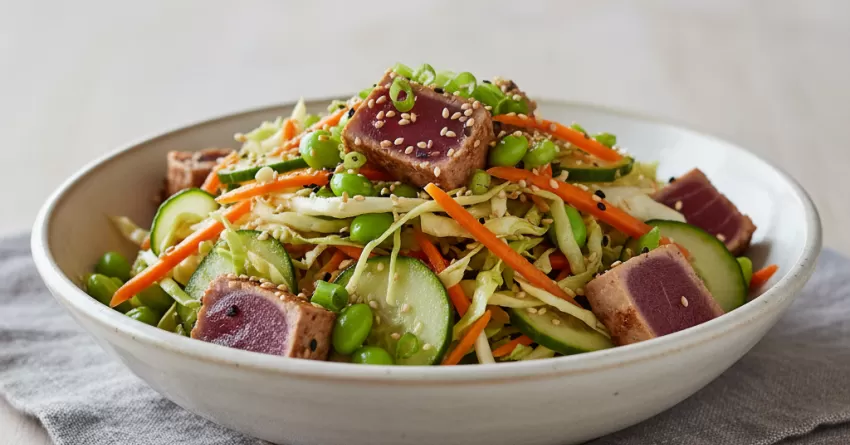 Salada oriental de atum