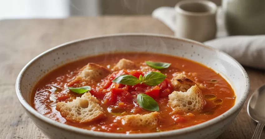 Sopa de pão e tomate